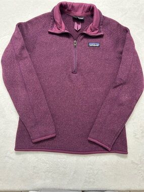 Patagonia Plum Zip-Sleeve Cowl Neck Sweater